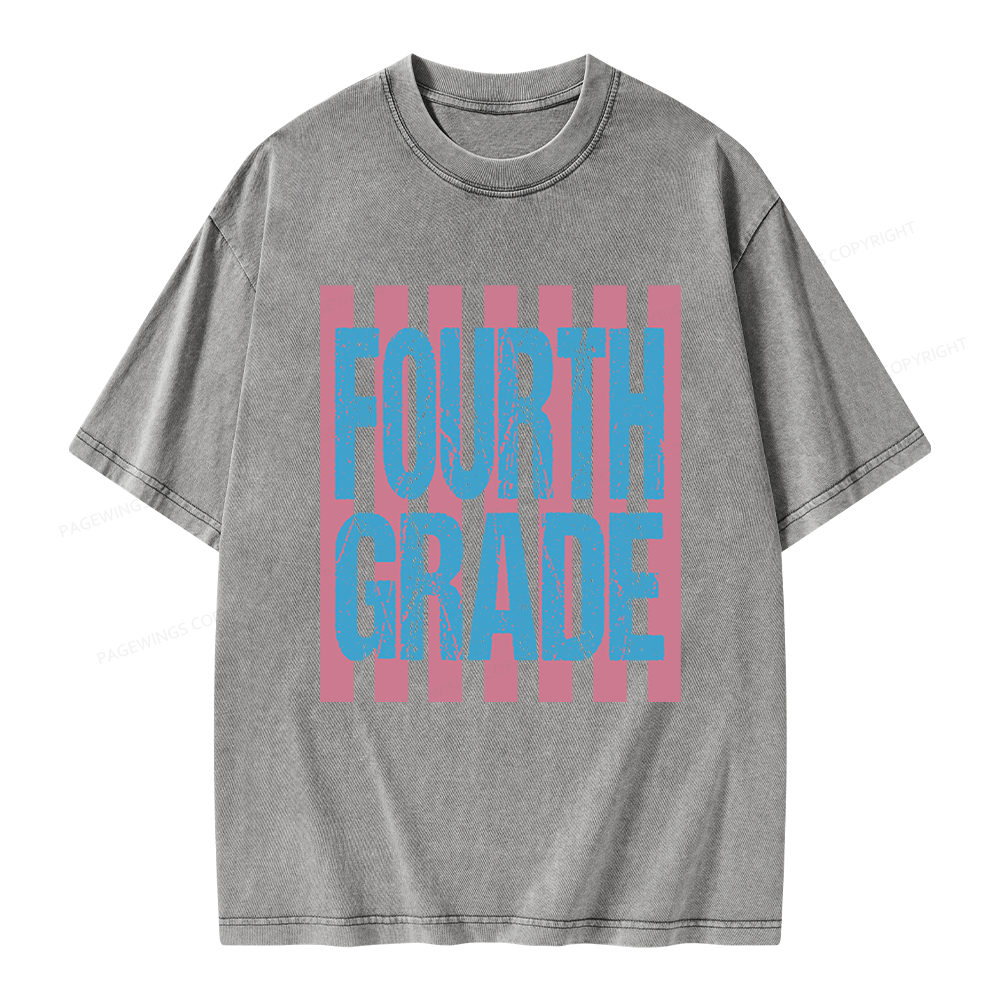 Pagewings Personalized First Day Of School Unisex Washed T-shirt
