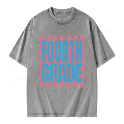 Pagewings Personalized First Day Of School Unisex Washed T-shirt