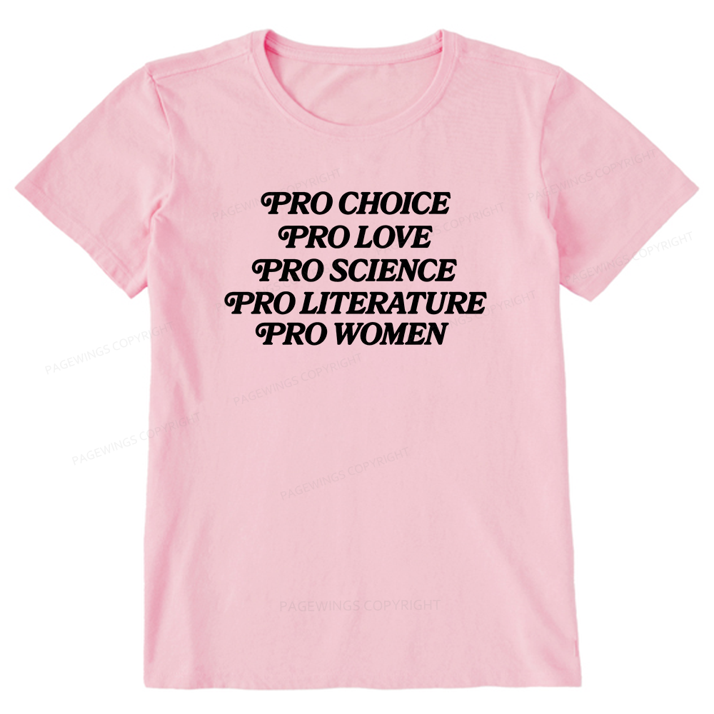Pagewings Pro Choice Love Science Literature Unisex Classic T-shirt
