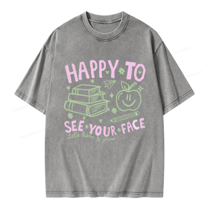 Pagewings Back to School Unisex Washed T-shirt