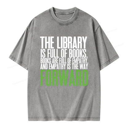 Pagewings Books Are Full of Empathy Unisex Washed T-shirt