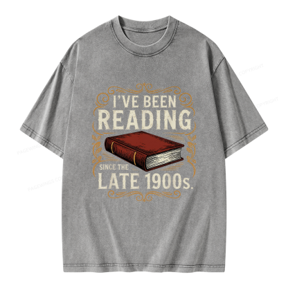 Pagewings Reading Since the Late 1900s Unisex Washed T-shirt
