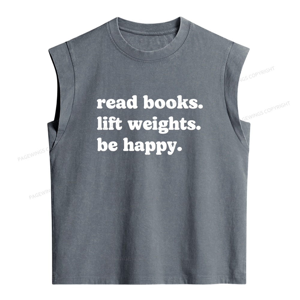 Pagewings Book Lover Gym Women's Washed Tank Top