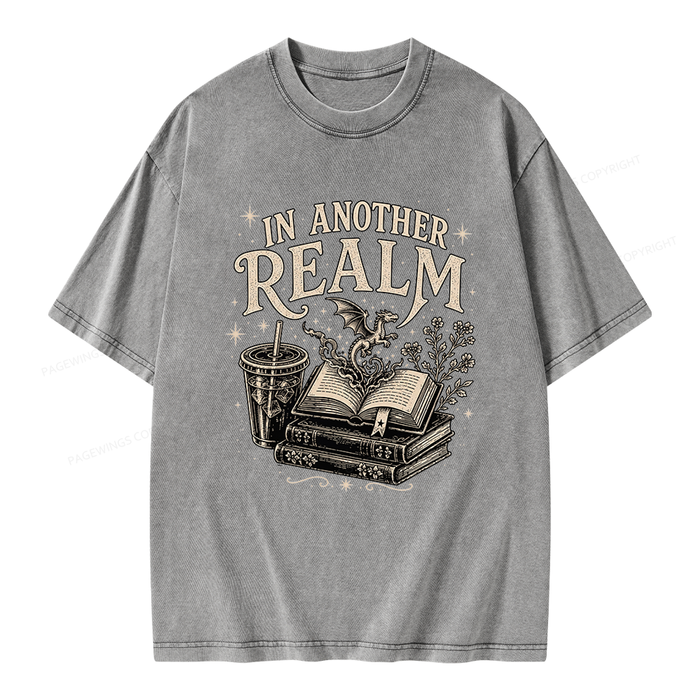 Pagewings Fantasy Reader Unisex Washed T-shirt