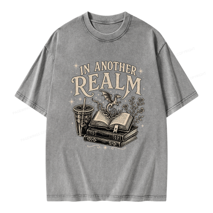 Pagewings Fantasy Reader Unisex Washed T-shirt