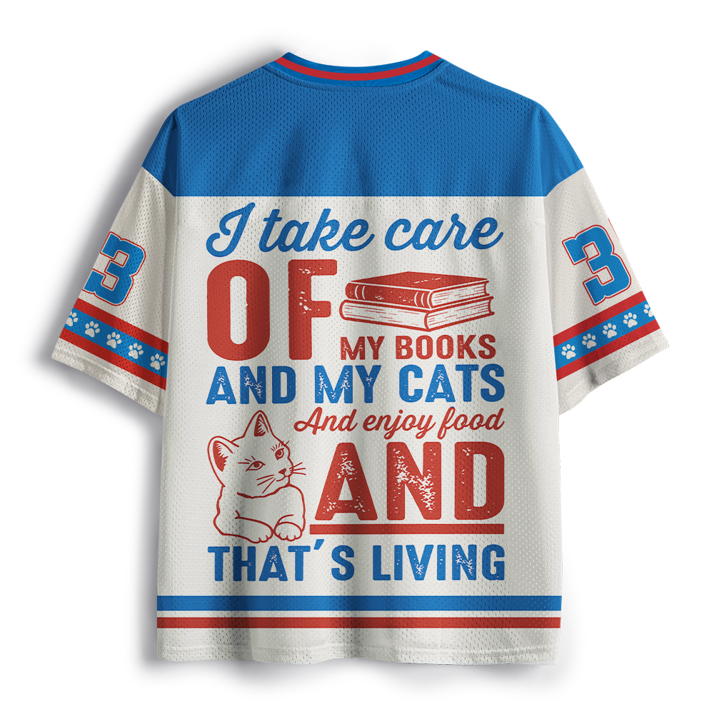 Pagewings I Take Care Of My Books Unisex Mesh Jersey