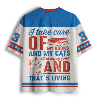 Pagewings I Take Care Of My Books Unisex Mesh Jersey