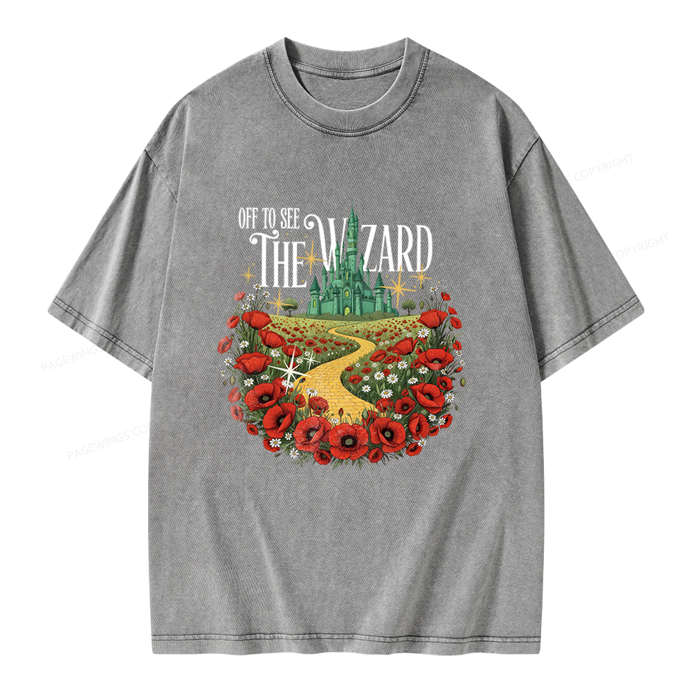 Pagewings Fantasy Books Lover Unisex Washed T-shirt