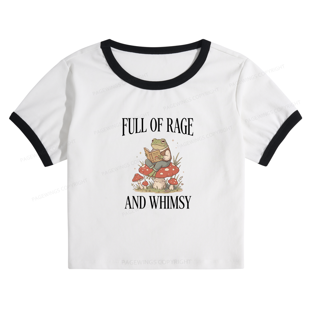 Pagewing Full of Rage and Whimsy16105 Baby Tee Cropped Ringer T-Shirt