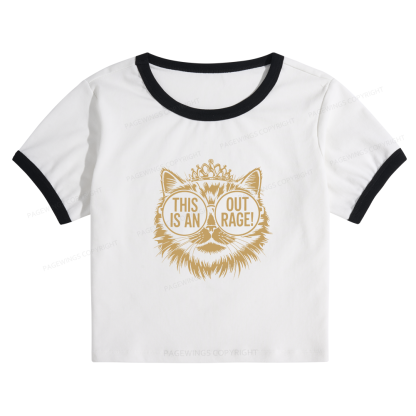 Pagewings This Is An Outrage13991 Baby Tee Cropped Ringer T-Shirt