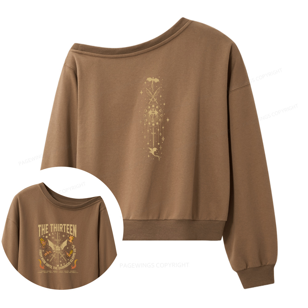 Pagewings Fantasy Novel Lovers 11429 Bookish Women Off Shoulder Sweatshirt