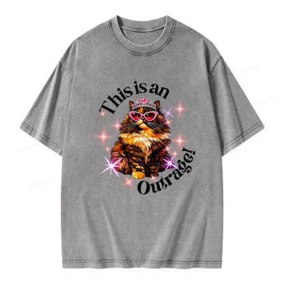 Pagewings This Is An Outrage Unisex Washed T-shirt