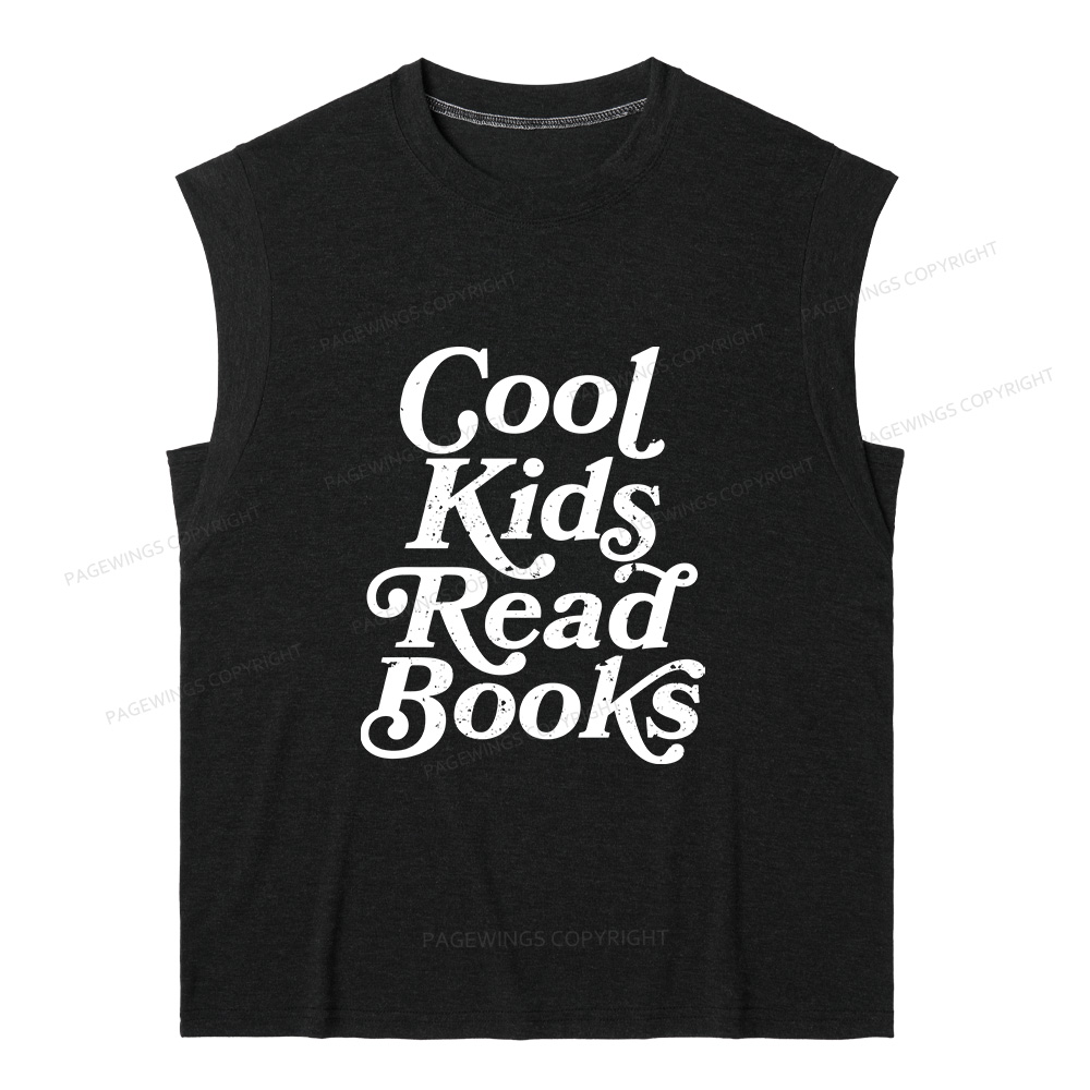 Pagewings Cool Kids Read Books11346 Bookish Women's Heather Tank Top