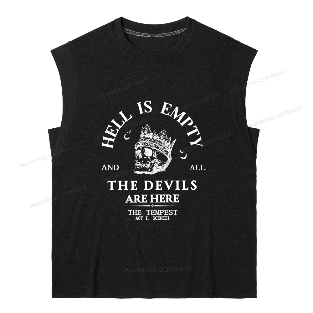 Pagewings Hell Is Empty And All The Devils Are Here12082 Bookish Women's Heather Tank Top