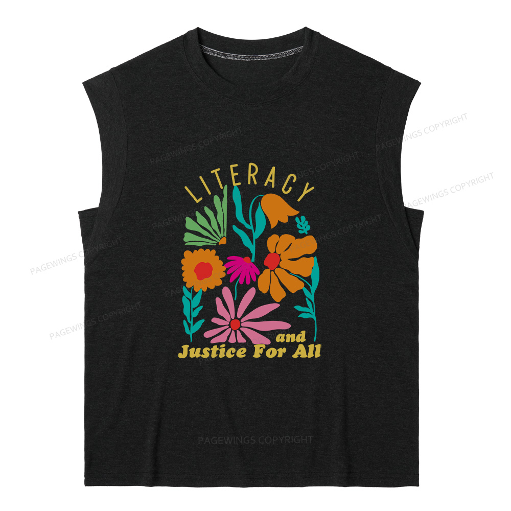 Pagewings Literacy And Justice 12225 Bookish Women's Heather Tank Top