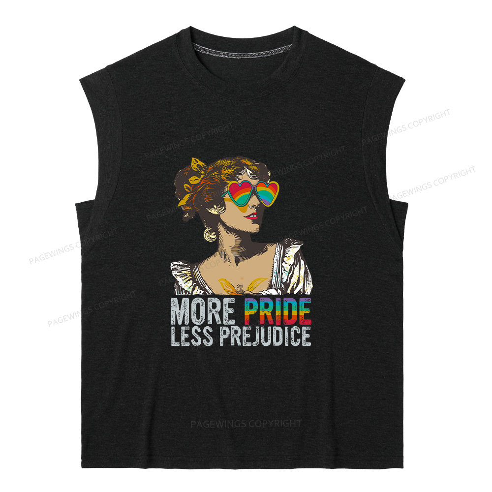 Pagewings More Pride Less Prejudice11676 Bookish Women's Heather Tank Top