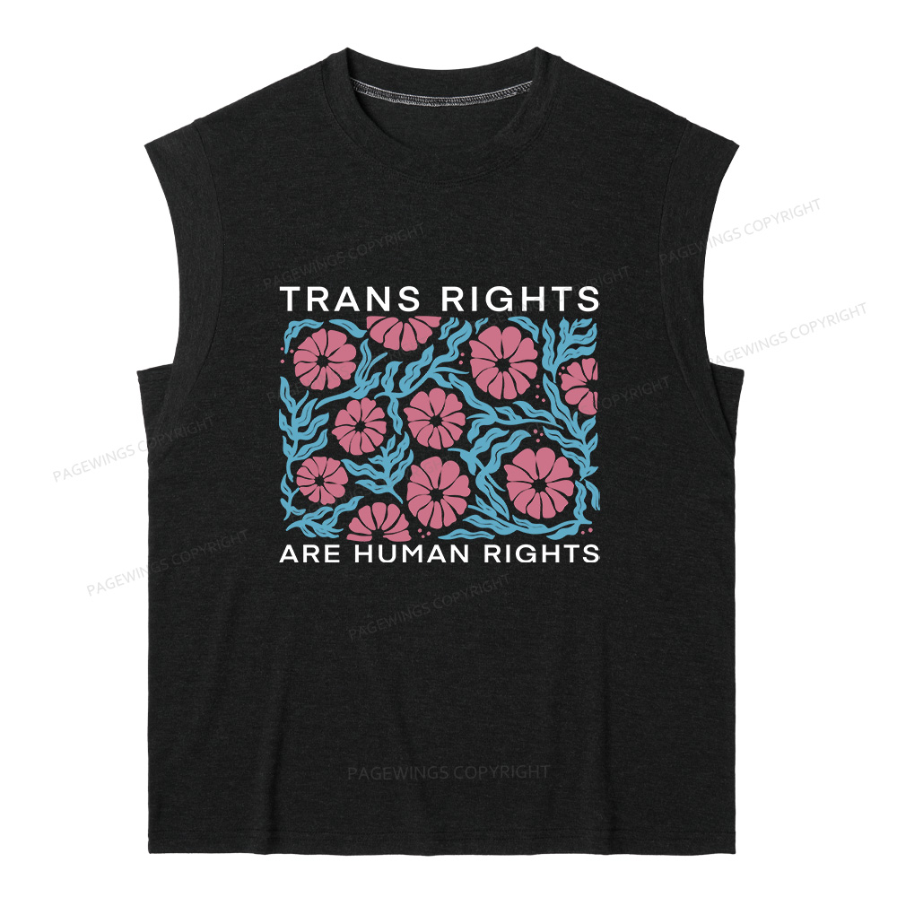 Pagewings Trans Rights Are Human Rights12081 Bookish Women's Heather Tank Top