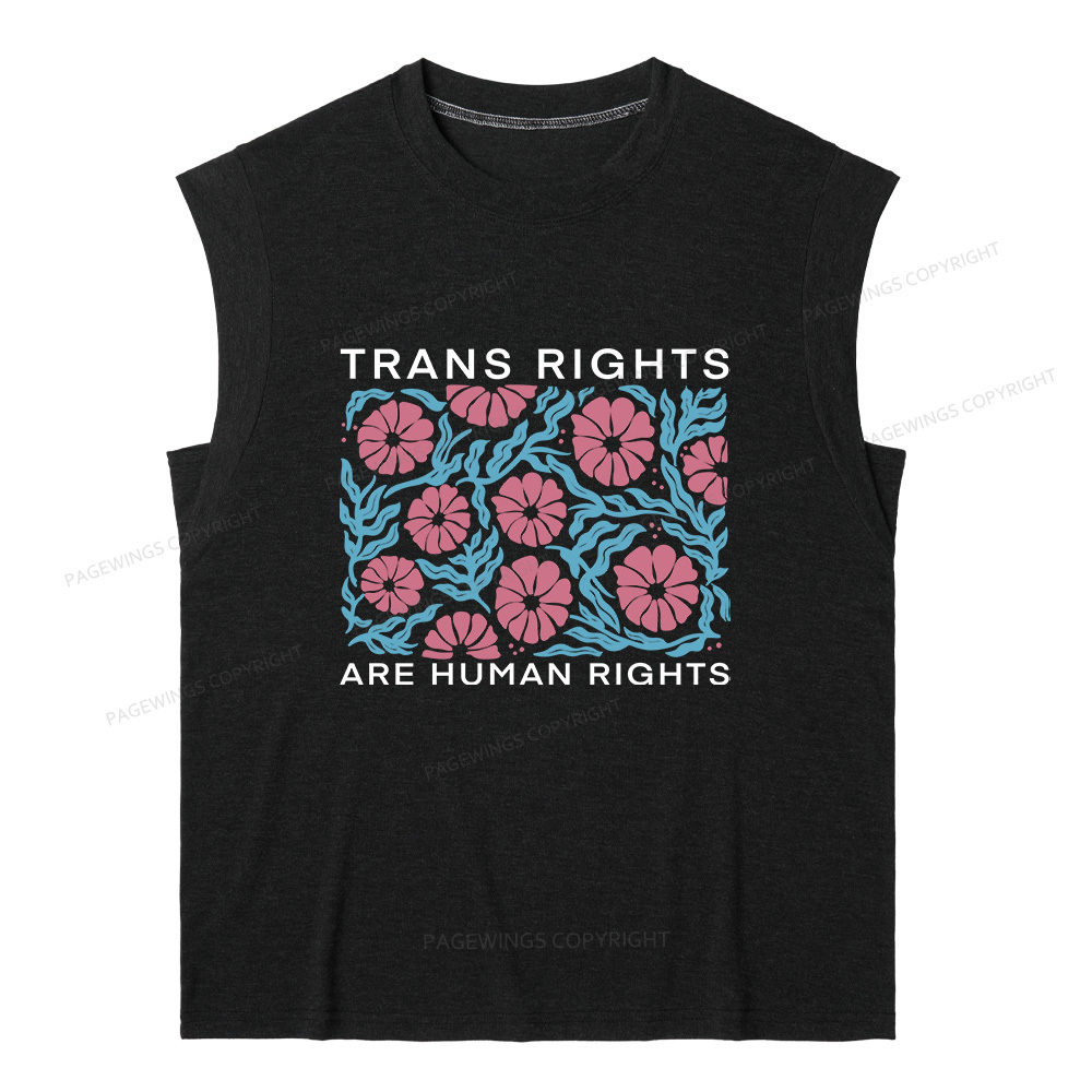 Pagewings Trans Rights Are Human Rights12081 Bookish Women's Heather Tank Top