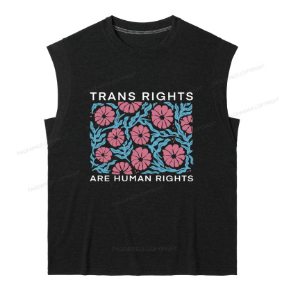 Pagewings Trans Rights Are Human Rights12081 Bookish Women's Heather Tank Top
