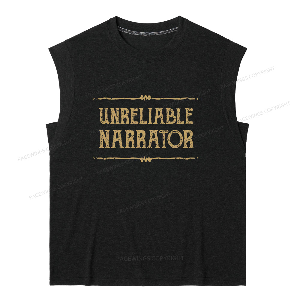 Pagewings Unreliable Narrator13677 Bookish Women's Heather Tank Top