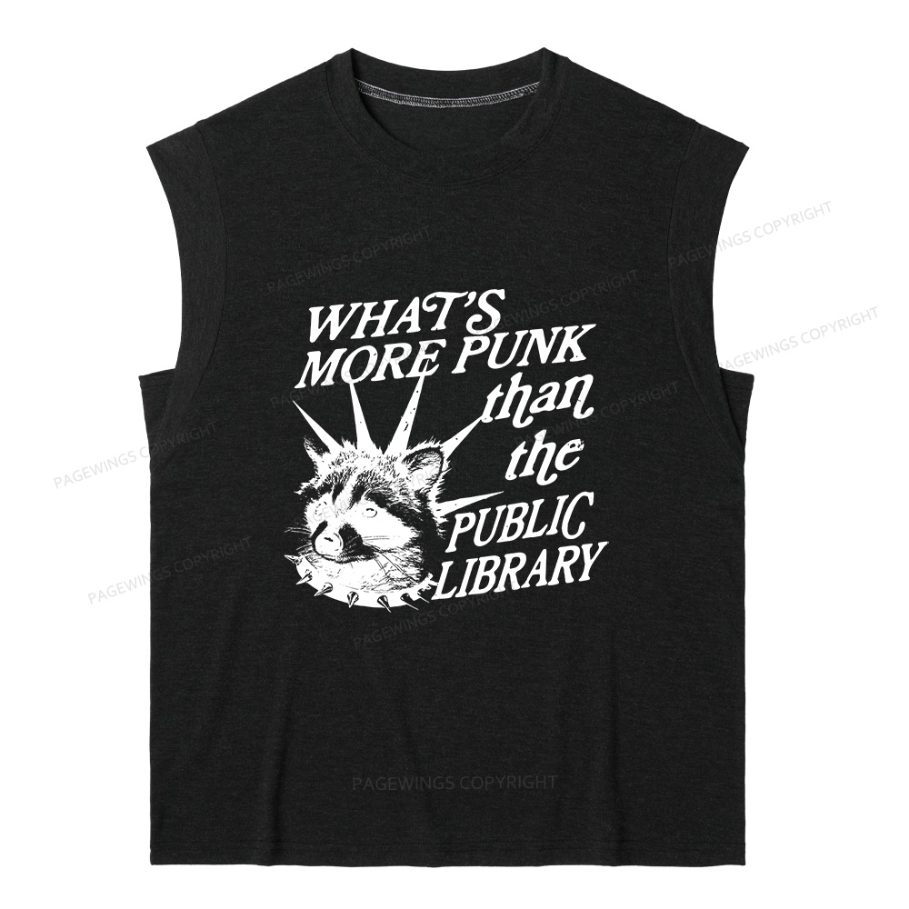 Pagewings What’s More Punk Than The Public Library Women's Heather Tank Top