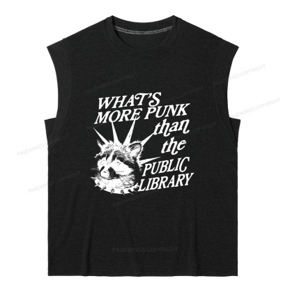 Pagewings What’s More Punk Than The Public Library Women's Heather Tank Top