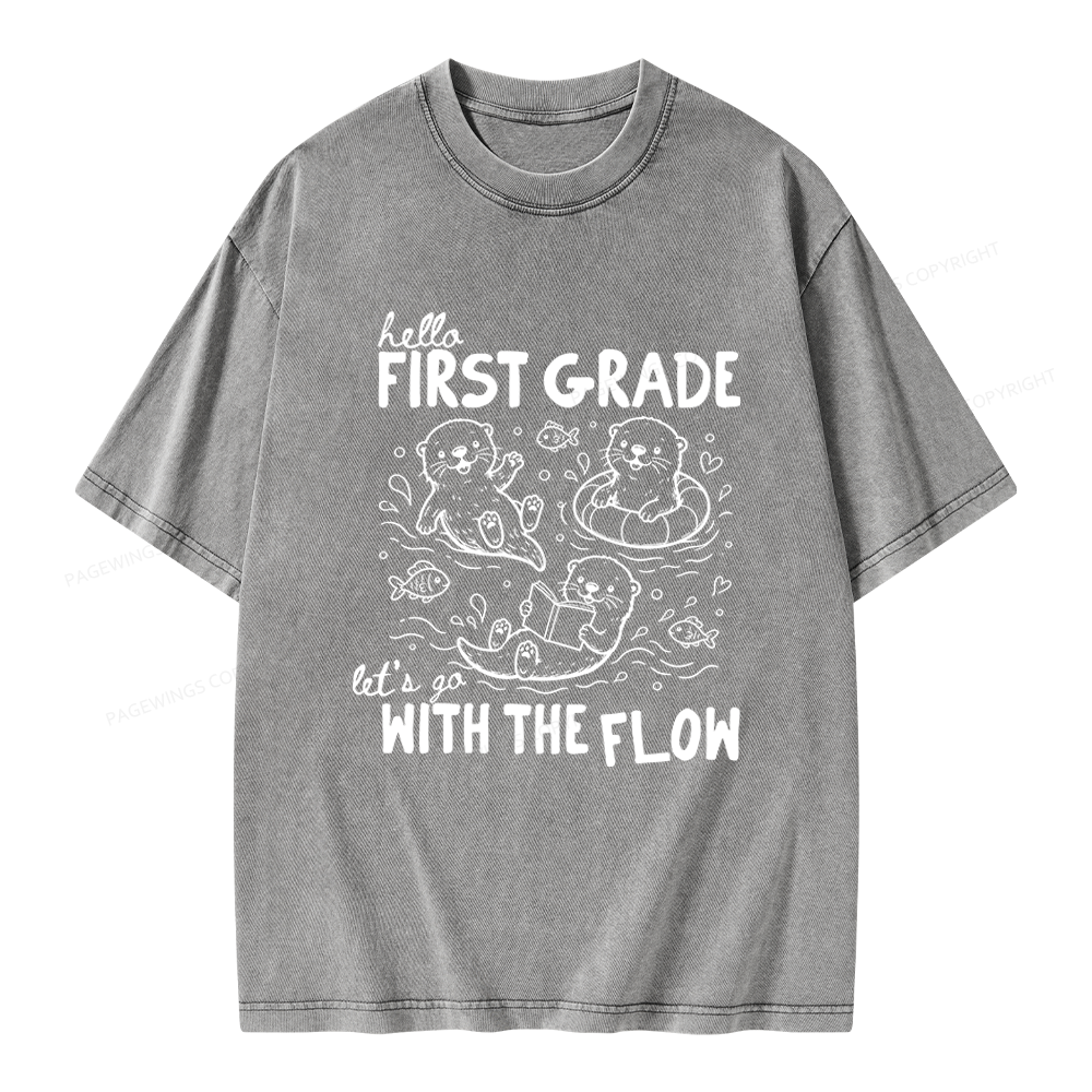 Pagewings Personalized Back to School Unisex Washed T-shirt
