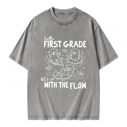 Pagewings Personalized Back to School Unisex Washed T-shirt