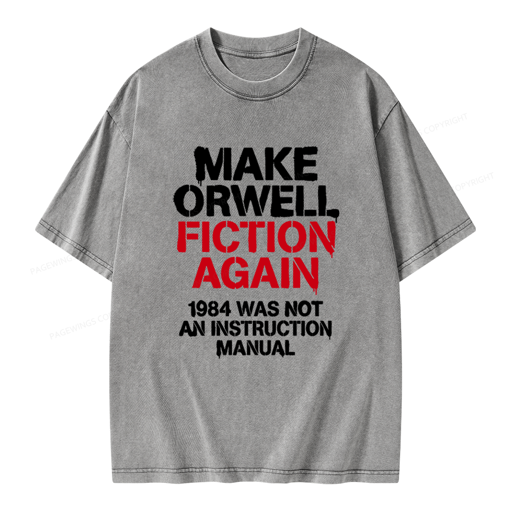 Pagewings Dystopian Book Lover Unisex Washed T-shirt