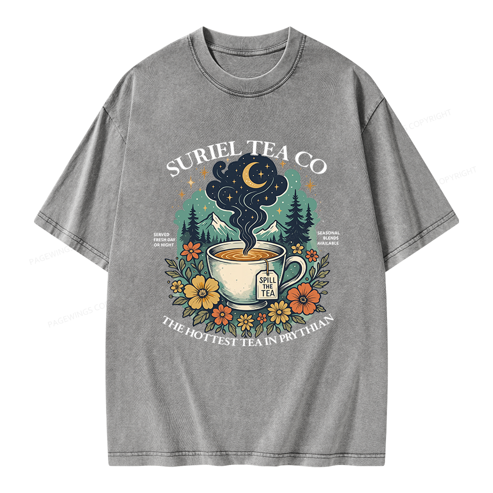 Pagewings Fantasy Bookish Unisex Washed T-shirt