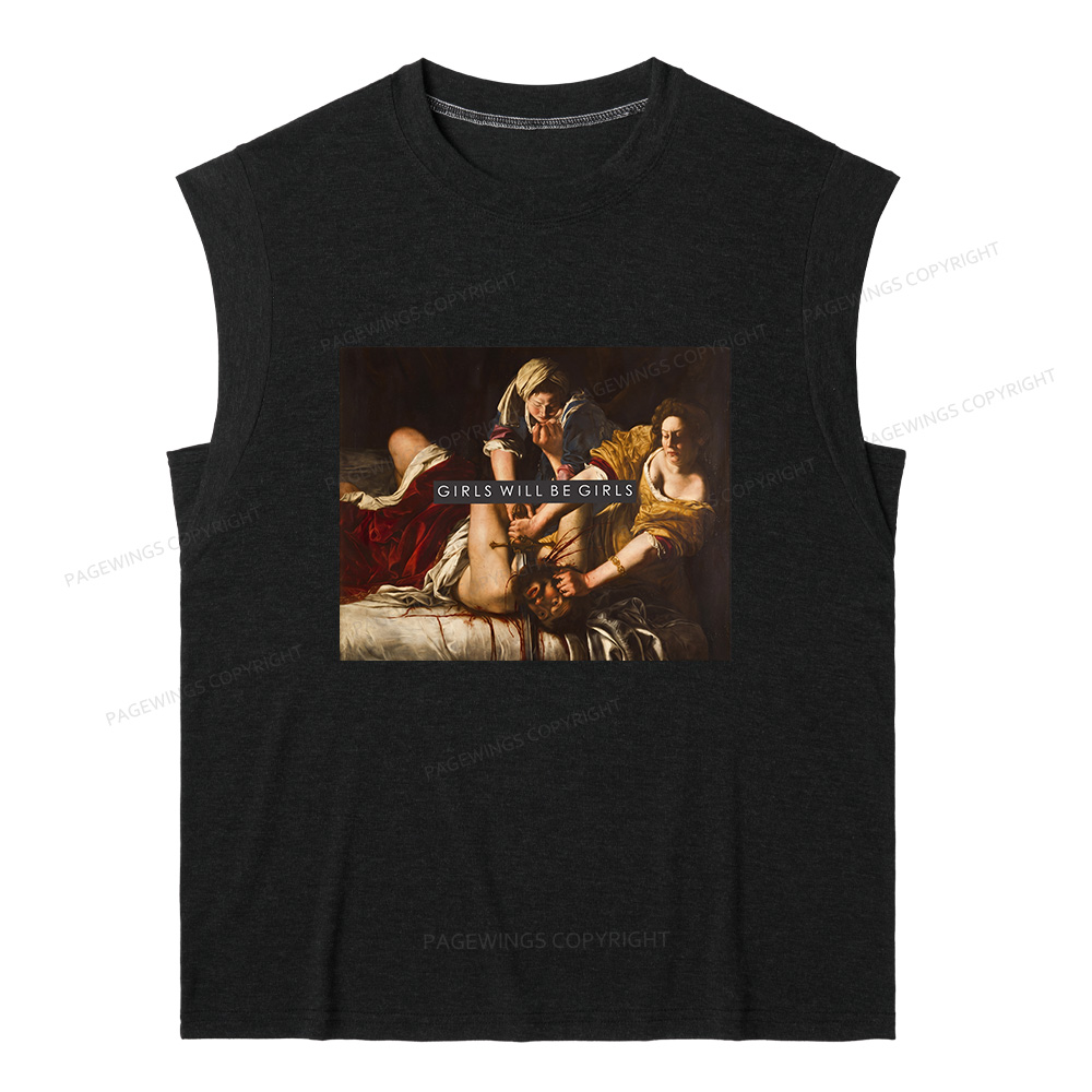 Pagewings Girls Will Be Girls 15600 Bookish Women's Heather Tank Top