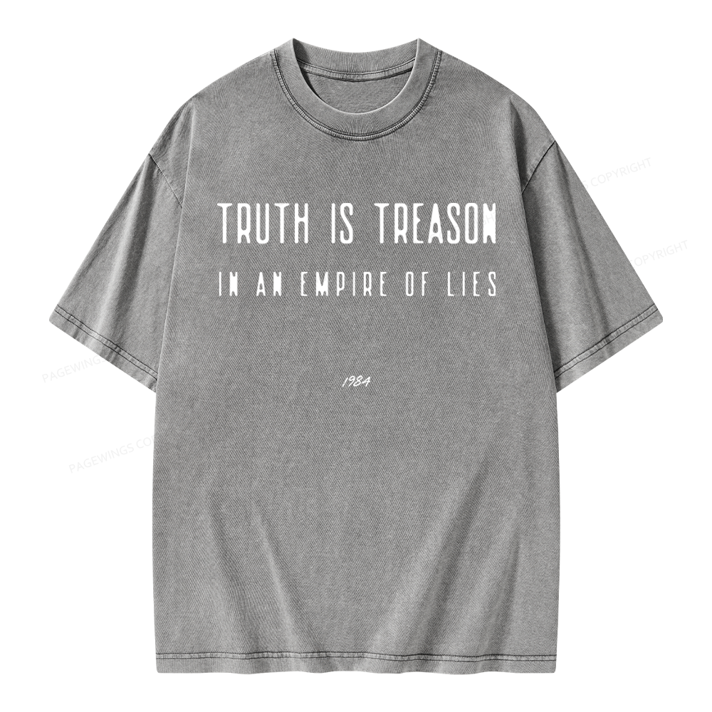 Pagewings Dystopian Book Lover Unisex Washed T-shirt