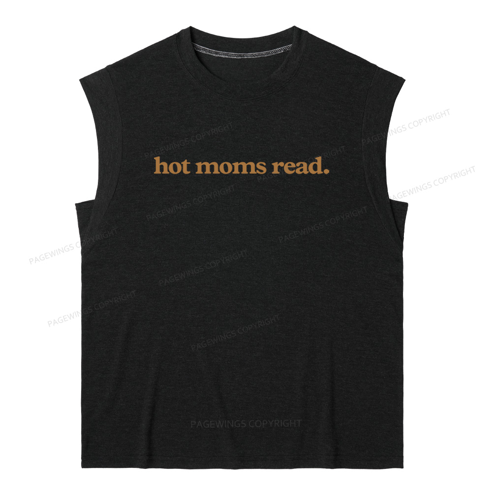 Pagewings Hot Moms Read 11623 Bookish Women's Heather Tank Top