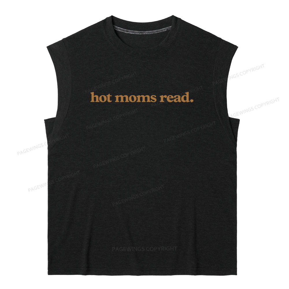 Pagewings Hot Moms Read 11623 Bookish Women's Heather Tank Top