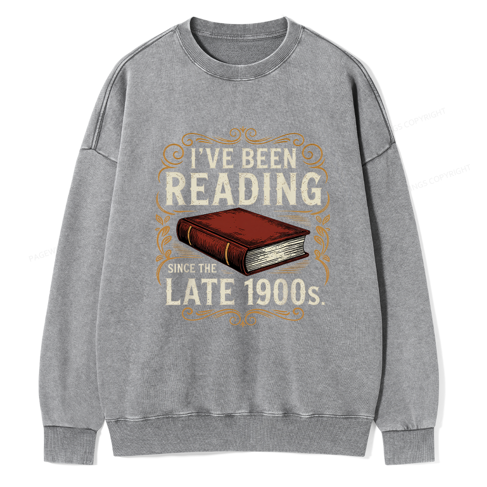 Pagewings Reading Since the Late 1900s16355 Read Unisex Washed Sweatshirt