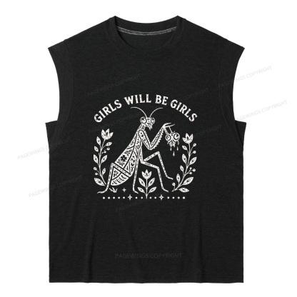 Pagewing Girls Will Be Girls16300 Bookish Women's Heather Tank Top