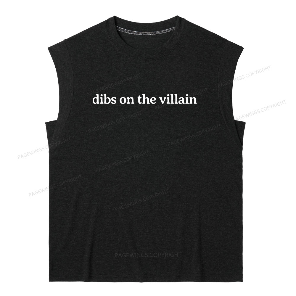 Pagewings Dibs On The Villain13241 Bookish Women's Heather Tank Top