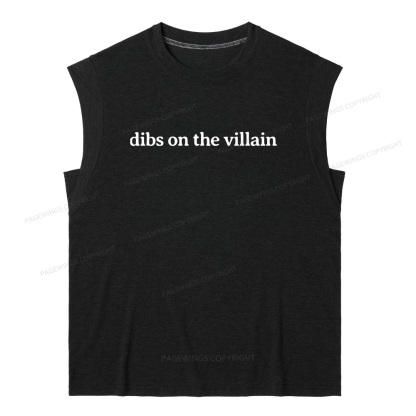 Pagewings Dibs On The Villain13241 Bookish Women's Heather Tank Top