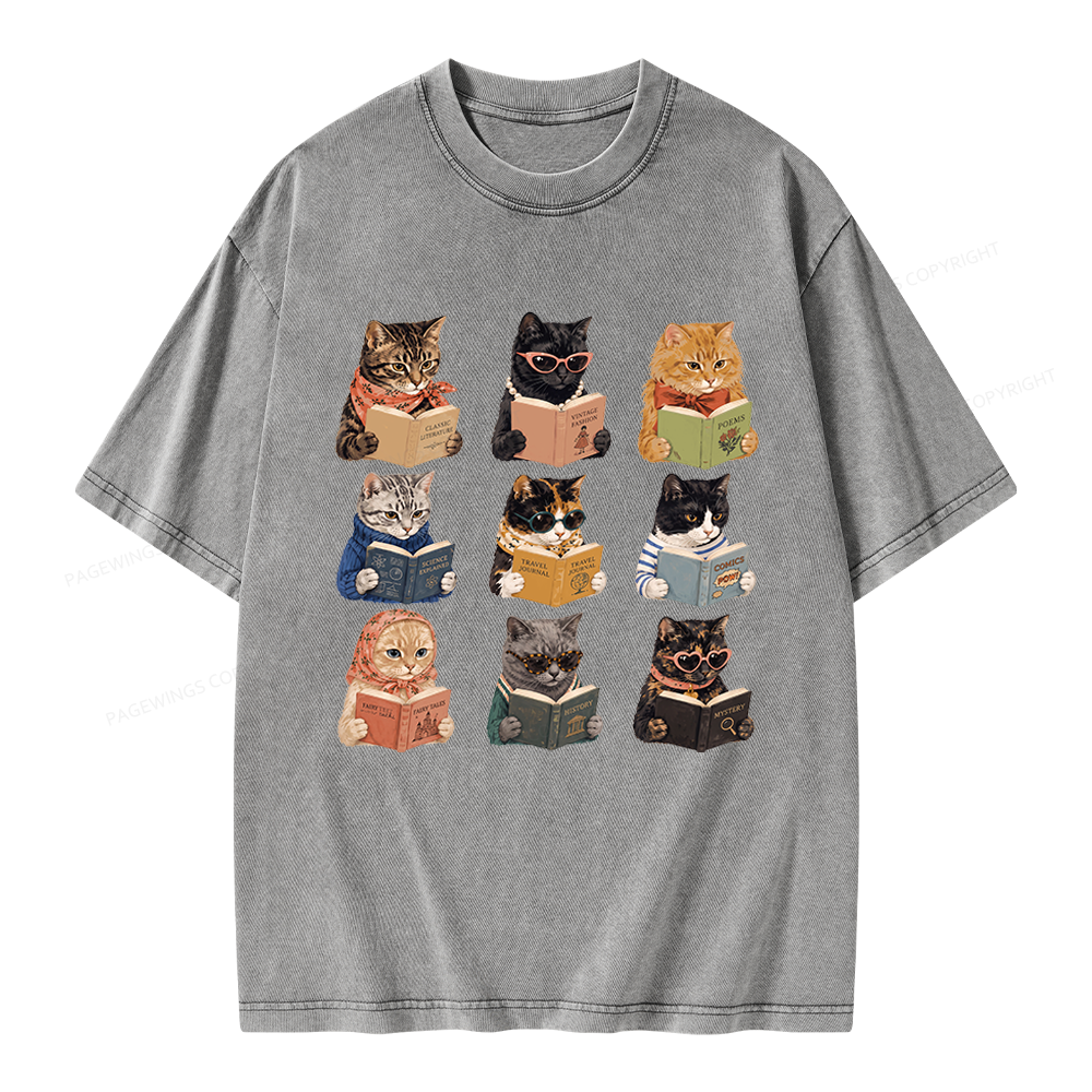 Pagewings Fashion Book Lover Unisex Washed T-shirt