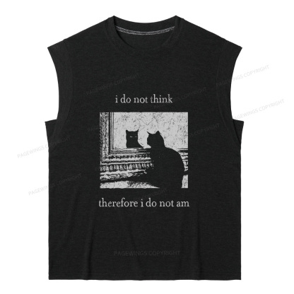 Pagewings I Do Not Think Therefore I Do Not Am13719 Bookish Women's Heather Tank Top