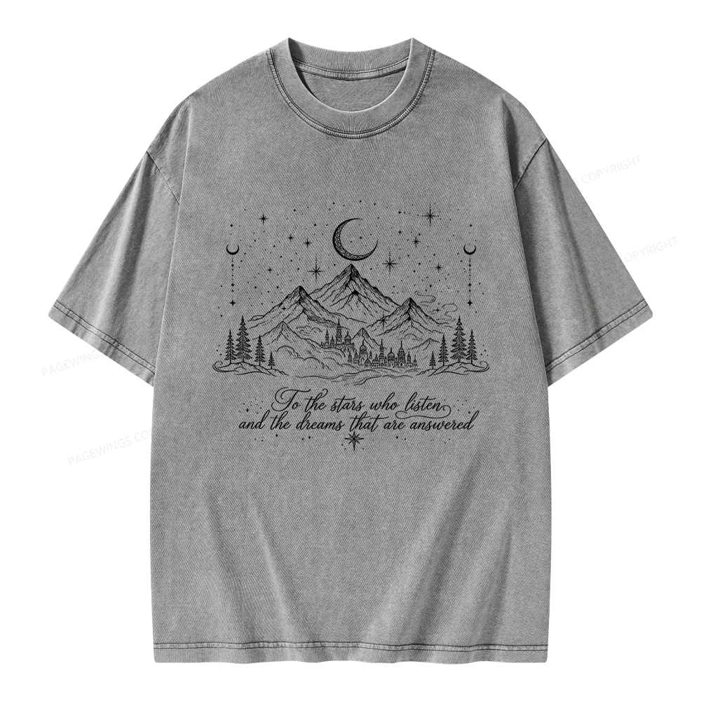Pagewings Fantasy Bookish Unisex Washed T-shirt