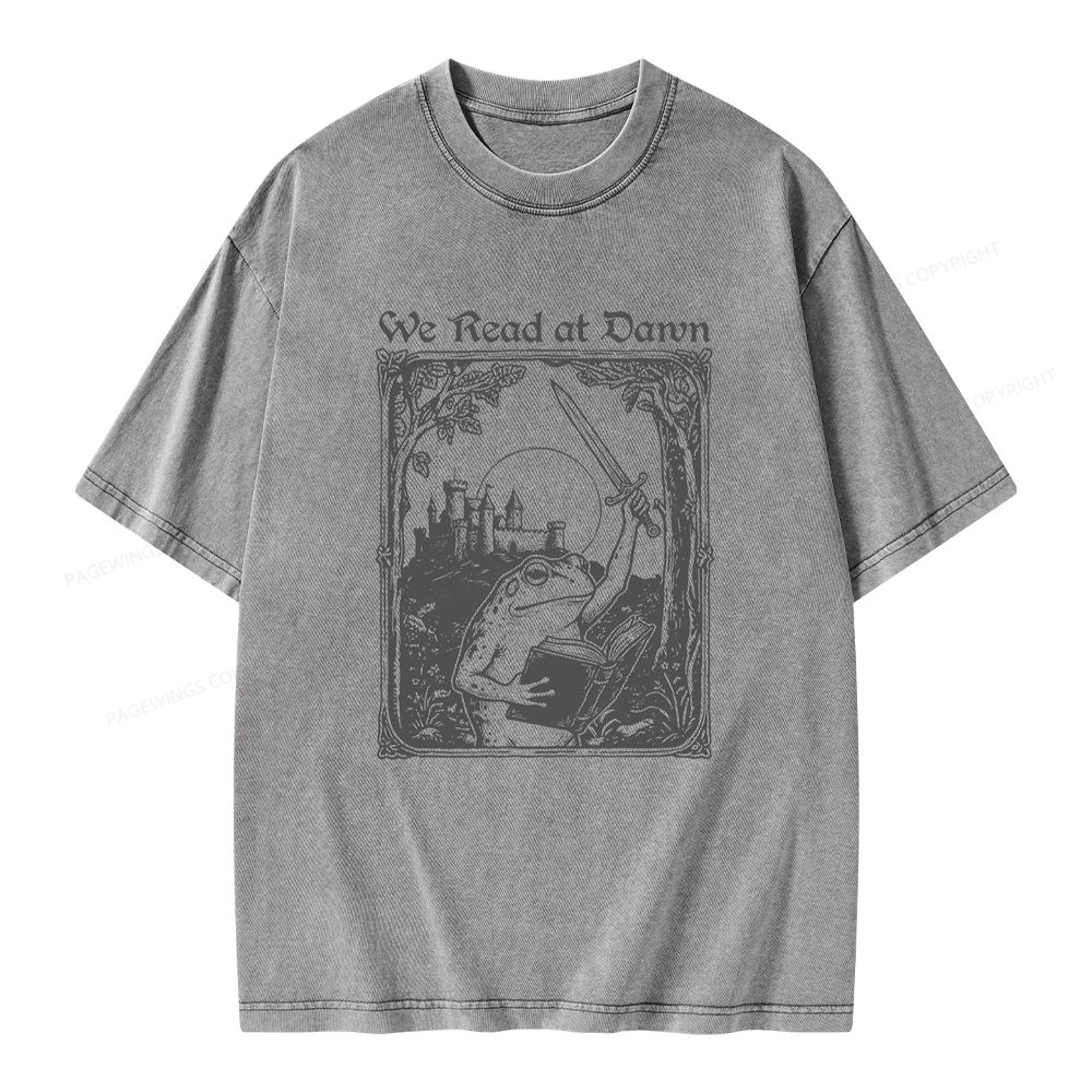 Pagewings We Read At Dawn Unisex Washed T-shirt