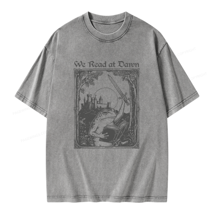 Pagewings We Read At Dawn Unisex Washed T-shirt