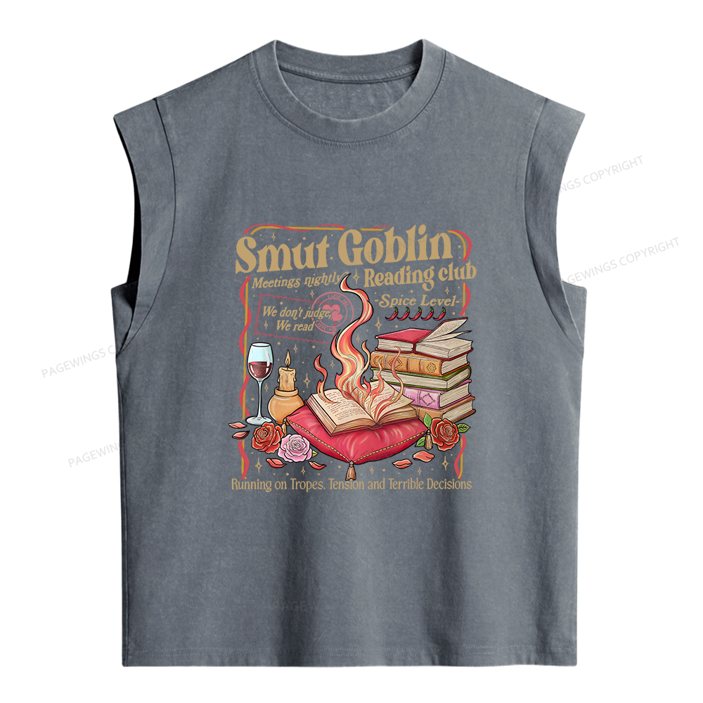 Pagewings Smut Goblin Dark Romance Women's Washed Tank Top