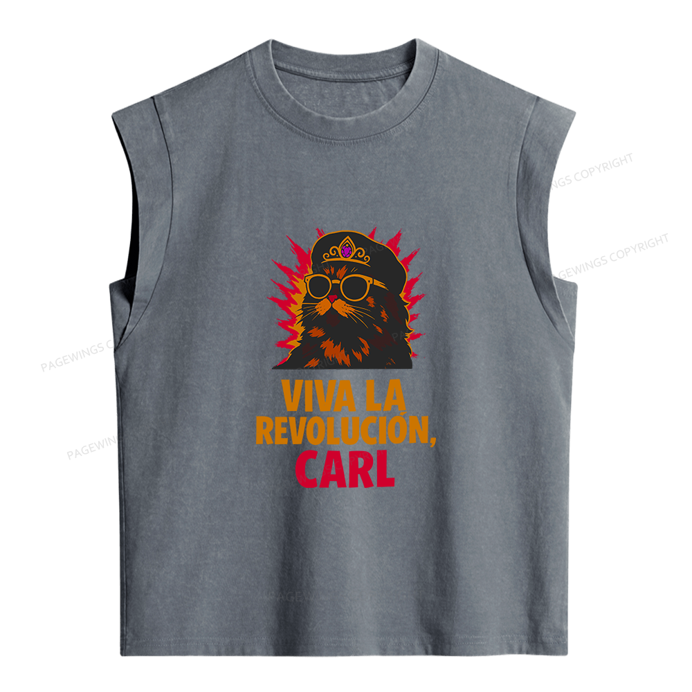 Pagewings Viva La Revolucion Women's Washed Tank Top