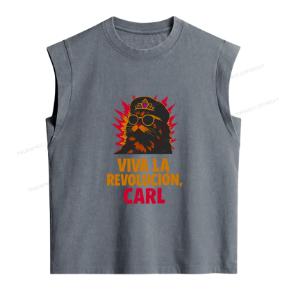 Pagewings Viva La Revolucion Women's Washed Tank Top
