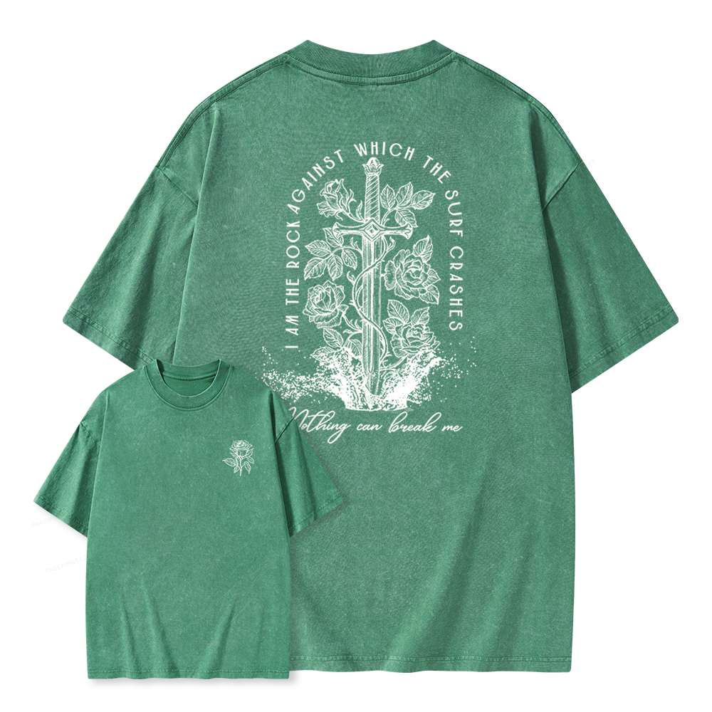 Pagewings Nesta I Am the Rock Unisex Washed T-shirt