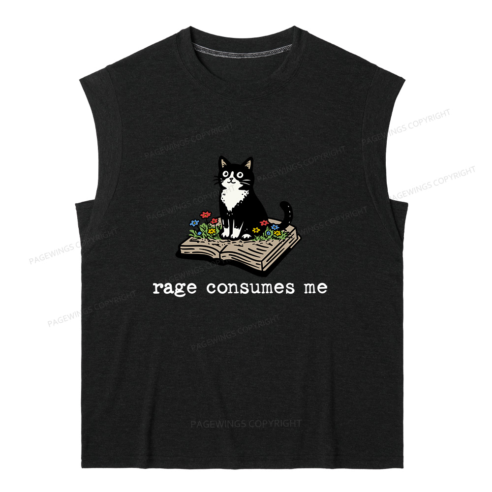 Pagewings Rage Consumes Me14671 Bookish Women's Heather Tank Top