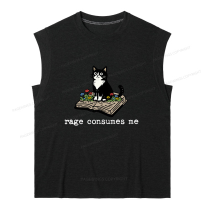 Pagewings Rage Consumes Me14671 Bookish Women's Heather Tank Top