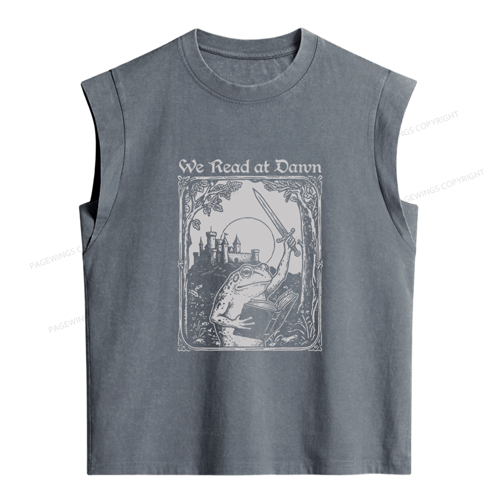 Pagewings We Read At Dawn Women's Washed Tank Top